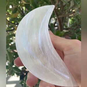 Beautiful moon selenite dish